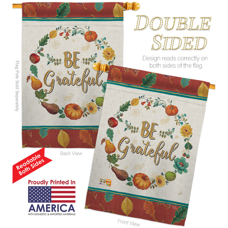 Double Sided 40'' H x 28'' W Polyester Flag Set