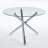 Round Dining Table with metal leg and tempered glass,Modern Space Saving Kitchen Table for Living Room-1345523671-1348651729