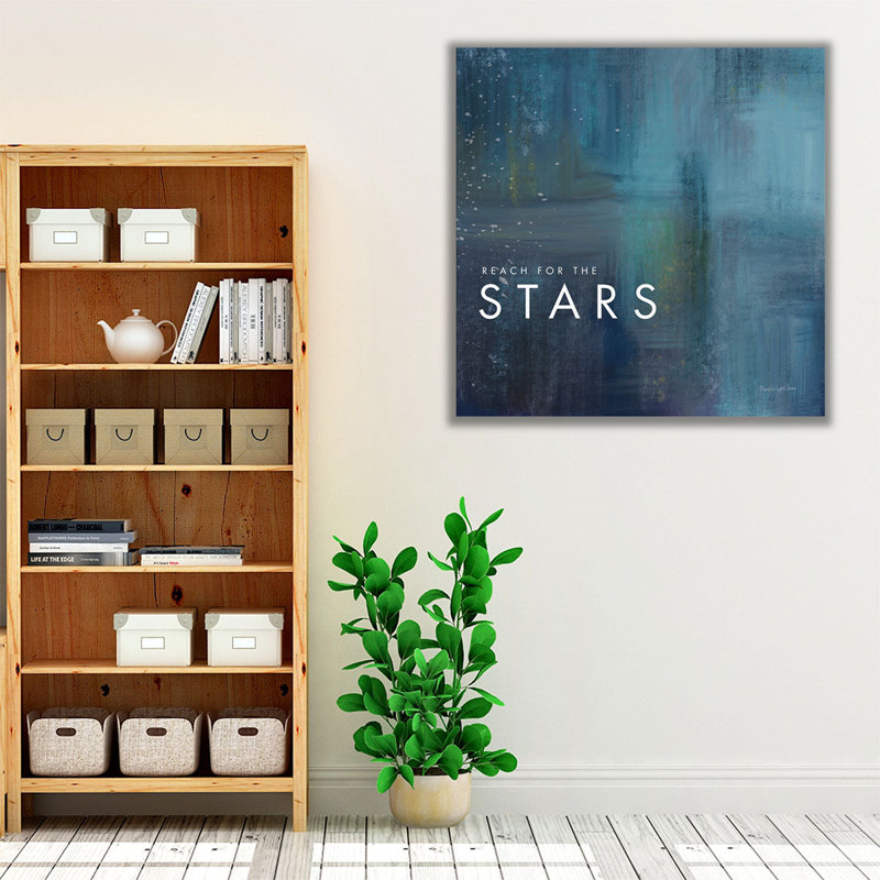 Étoiles - reproduction d'art sur toile, H 16 po x l 16 po