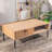 Vanness Solid Wood and Metal Coffee Table