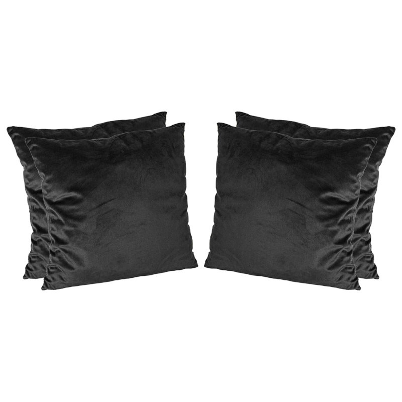 Square Scatter Cushion with Filling, Black