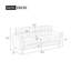 Canapé-lit en lin 79,9 "pour salon ou bureau, gris clair (3 places, ancien sku: WF288519AAC)-1311400900