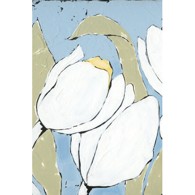 White Tulip Triptych II by Jade Reynolds - Wrapped Canvas Painting
