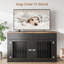 Meuble de caisse double robuste pour 2 petits / moyens chiens - Cage intérieure avec 2 tiroirs - Maison pour animaux moderne et meuble télé - noir et rétro-130168992