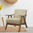 Ayzlee Upholstered Armchair, Fabric Accent Chair with Cushion Back, Retro Cushion Armchair with Solid Wood Arms and Legs for Living Room Home Office-456040206
