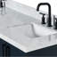Meuble-lavabo double 67 po avec comptoir en marbre de Carrare italien Ariel Kelly-105988649