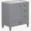 Ensemble de meuble-lavabo 30 po, ensemble d'armoire de salle de bain avec lavabo, armoire de rangement avec porte à fermeture douce et 3 tiroirs-120102494