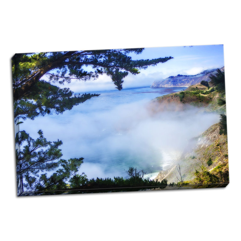 « brouillard over big sur », reproduction de photo sur toile tendue