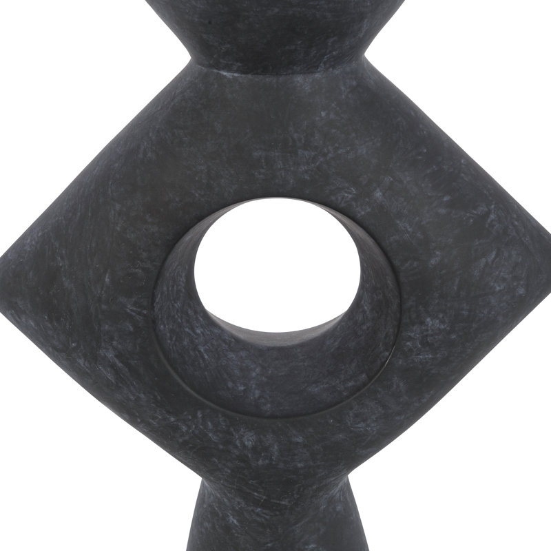 Fitzpatrick Ceramic Table Vase, Dark Gray