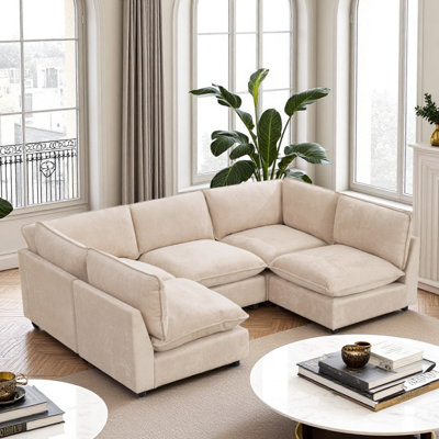 Canapé modulaire surdimensionné à 5 places de 106,38 po de largeur