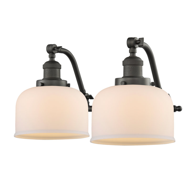 Bonomo 2 - Light Dimmable Vanity Light, Oil Rubbed Bronze, Matte White Cased, 3 W LED Vintage Dimmable Bulb