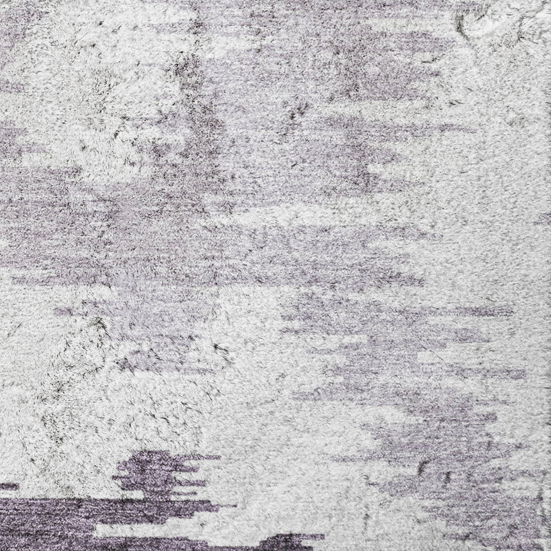 Tapis Dream Shag ADS746 abstrait, lavable à la machine de qualité supérieure, Purple, 9' x 12'