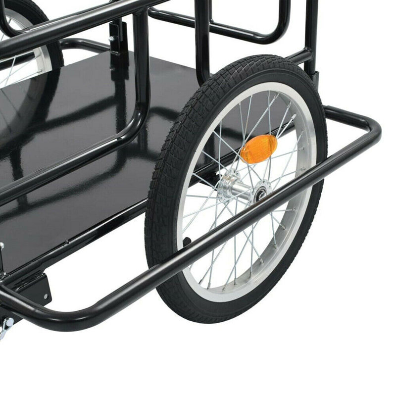 Chariot pliable à chargement par bicyclette de 110 lb de poids maximum