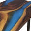 Abi-Rose Walnut Rectangular Wood Top Dining Table with Steel Base