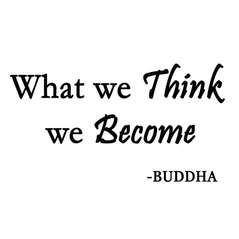 Décalcomanie murale "what we depense bouddha", H 11,5 po x l 22 po