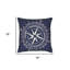  Coussin décoratif nautique 18 "marine et blanc