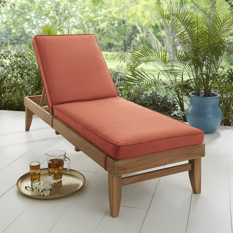 Coussin de chaise longue Lbr Sunbrella, Toile persimmon Sunbrella®, L 79 po x P 25 po