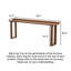 Table de salle à manger en bois massif avec garde de bord-1164937621