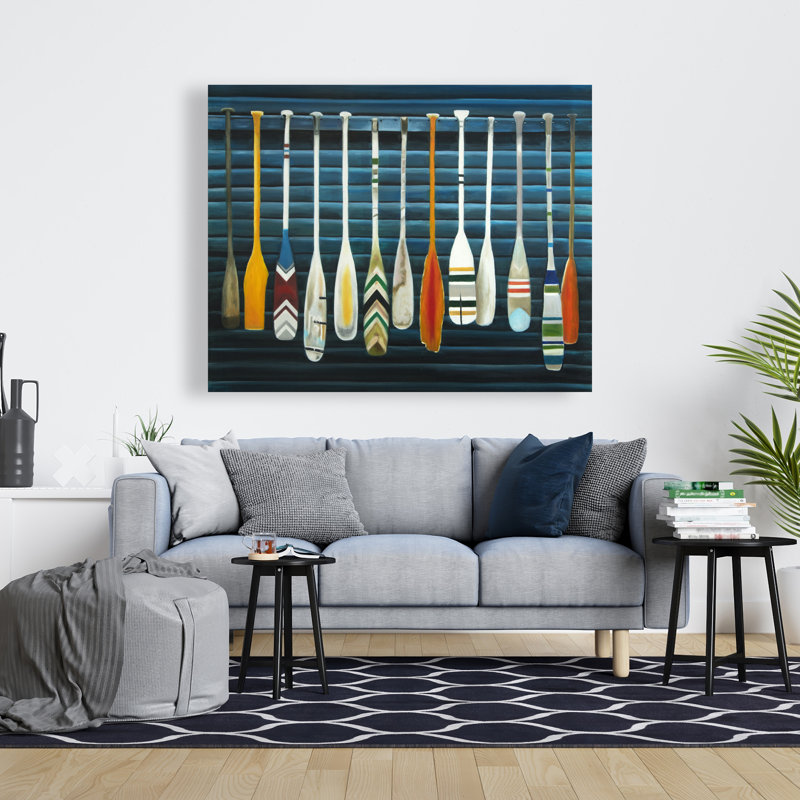 Paddles - Décoration de sport en toile bleue pour la maison | Conception unique