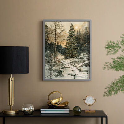 «Christmas Holiday Art DCxxxvii», reproduction d'art encadrée - bois massif