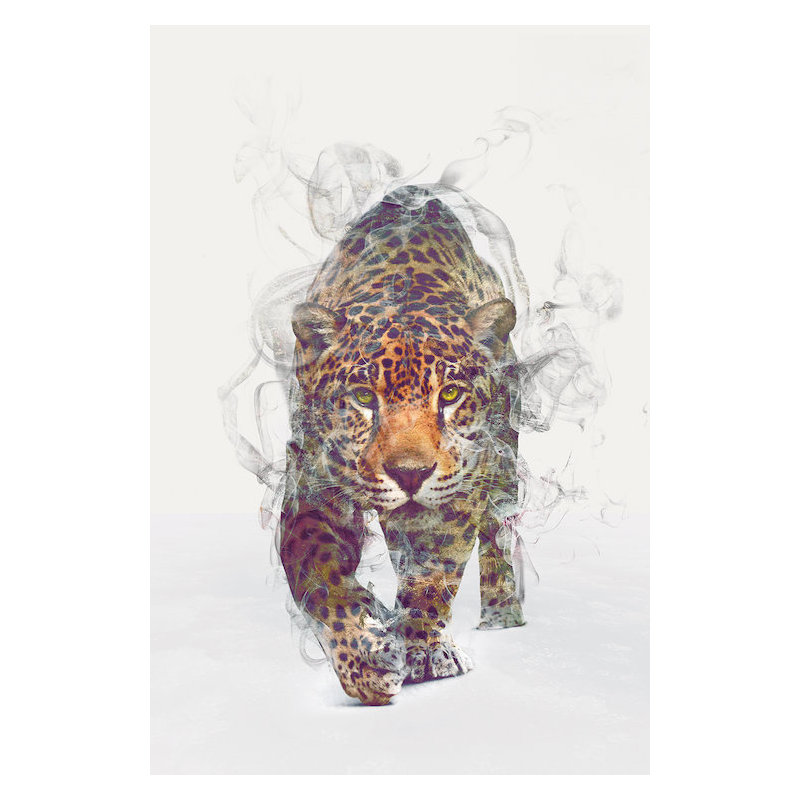 « leopard », impression sur toile tendue, H 40 po x l 26 po x P 1,5 po