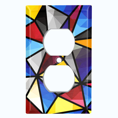 Patterned 1 - Gang Duplex Outlet Standard Wall Plate