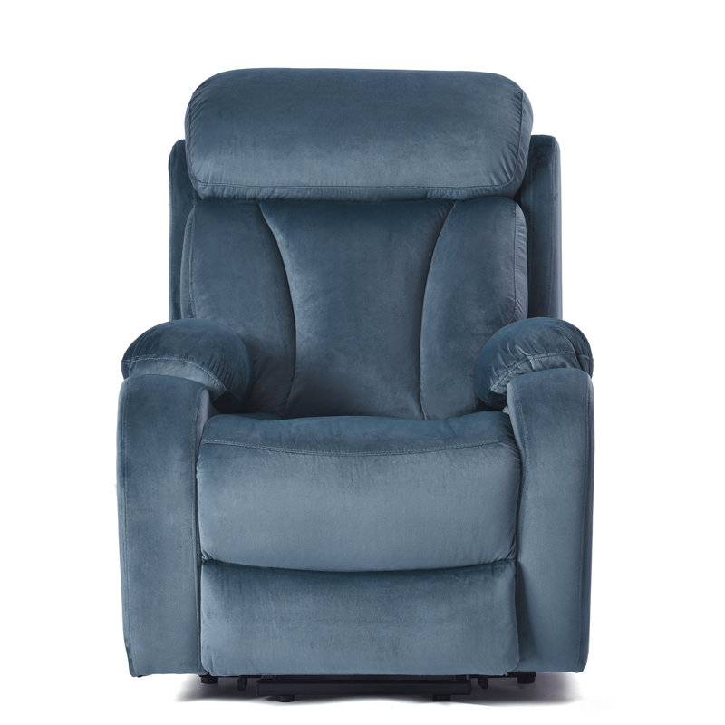 Electric Power Lift Recliner Chair, Navy Blue Velvet