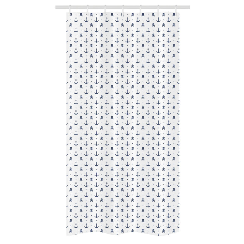 Maineville Geometric Shower Curtain with Hooks Included, 36" W x 72" L