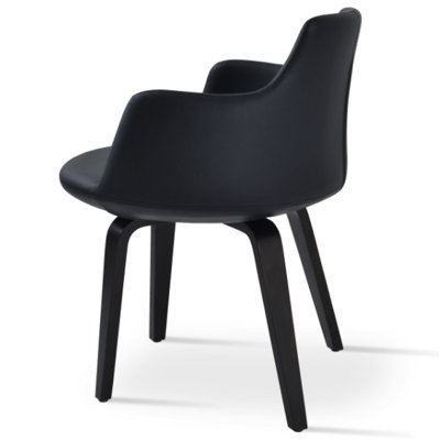 Dervish Wool Solid Back Arm Chair