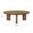 Lowman Walnut And Glass Round Coffee Table