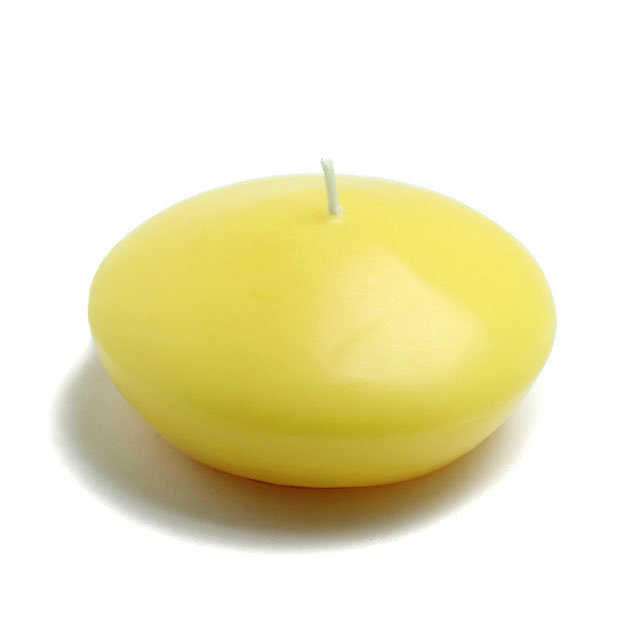 Ensemble de bougies flottantes non parfumées, Jaune, Hauteur 0,75 po x diamètre 2,25 po, Ensemble de 96