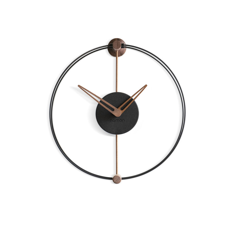 Oak Wall Clock, Black Walnut
