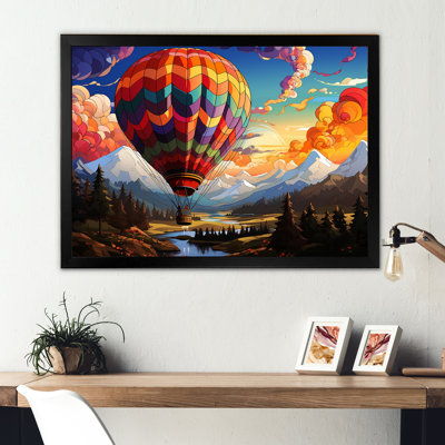 Pop Art, montgolfières, vues aériennes sur toile