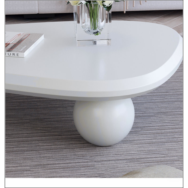 Table basse Cloud avec 3 pieds sphériques et table d'appoint moderne