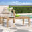 39.5" Acacia Wood Outdoor Coffee Table with Slat Top