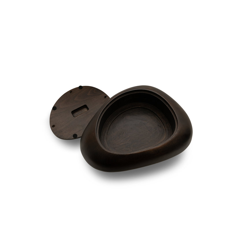 Riverstone Urn for Human or Pet Ashes - Wood Urn Decorative Piece - Small Urn and Large Urn Size, Dark Chocolate