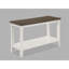 Table basse de bout de table basse de style campagnard 3 pièces avec tablette ouverte brun et blanc