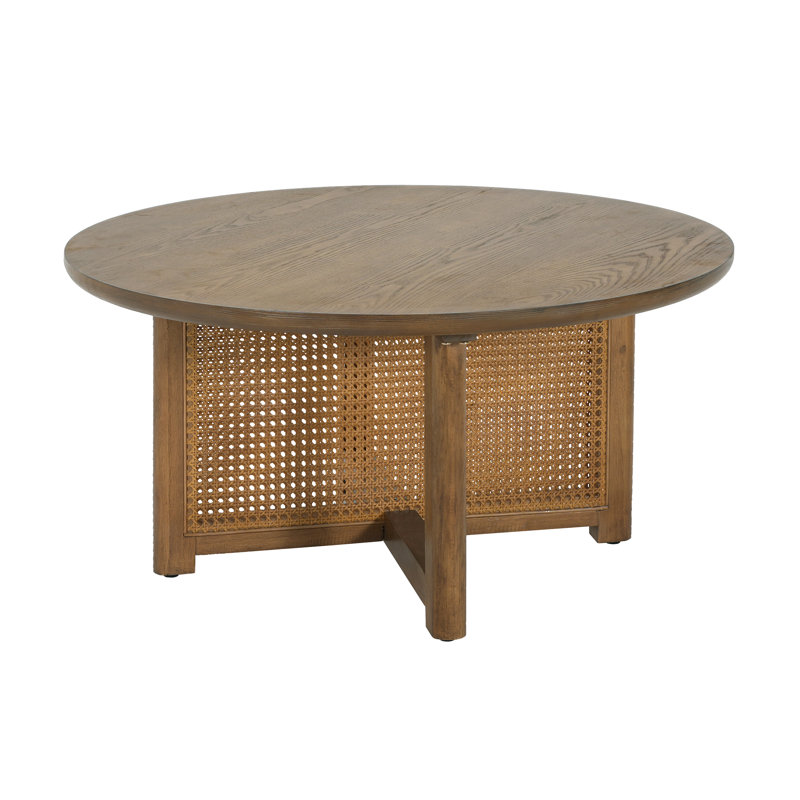 Table basse en rotin et bois Aylen