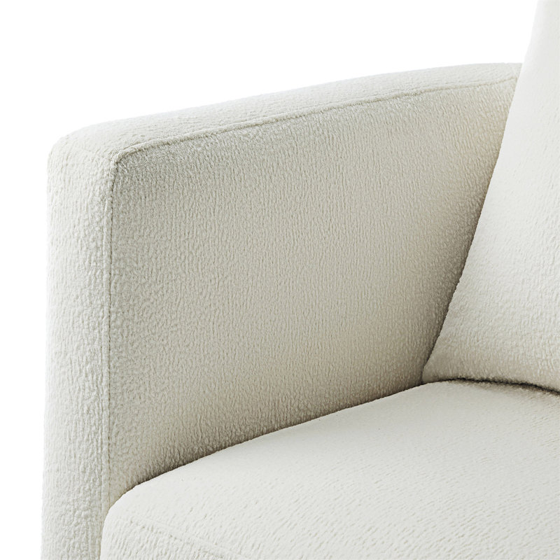 Fauteuil demi-tonneau pivotant, Ivoire ivoire