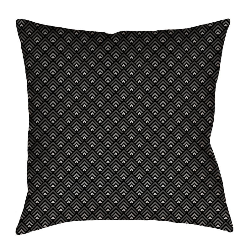 Coussin Katelyn Elizabeth, 14 po x 14 po, Noir, Polyester