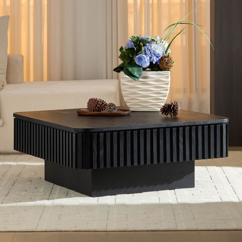 Table basse à plateau relevable 35,43 po, Noir