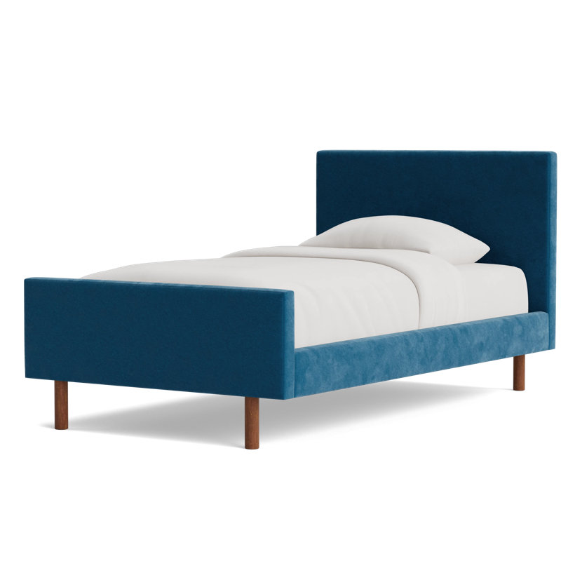 Skinny Fat Bed, Twin, Performance Velvet - Denim