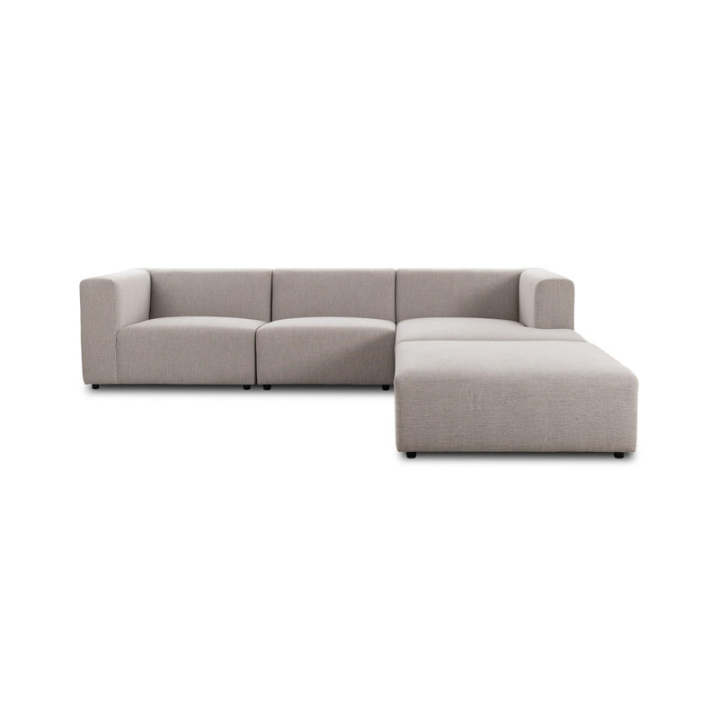 Lawndale 3PC LAF Sectional W/ Ottoman-Napa Sandstone, Right Hand Facing