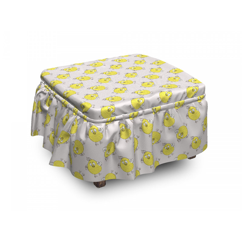 Box Cushion Ottoman Slipcover