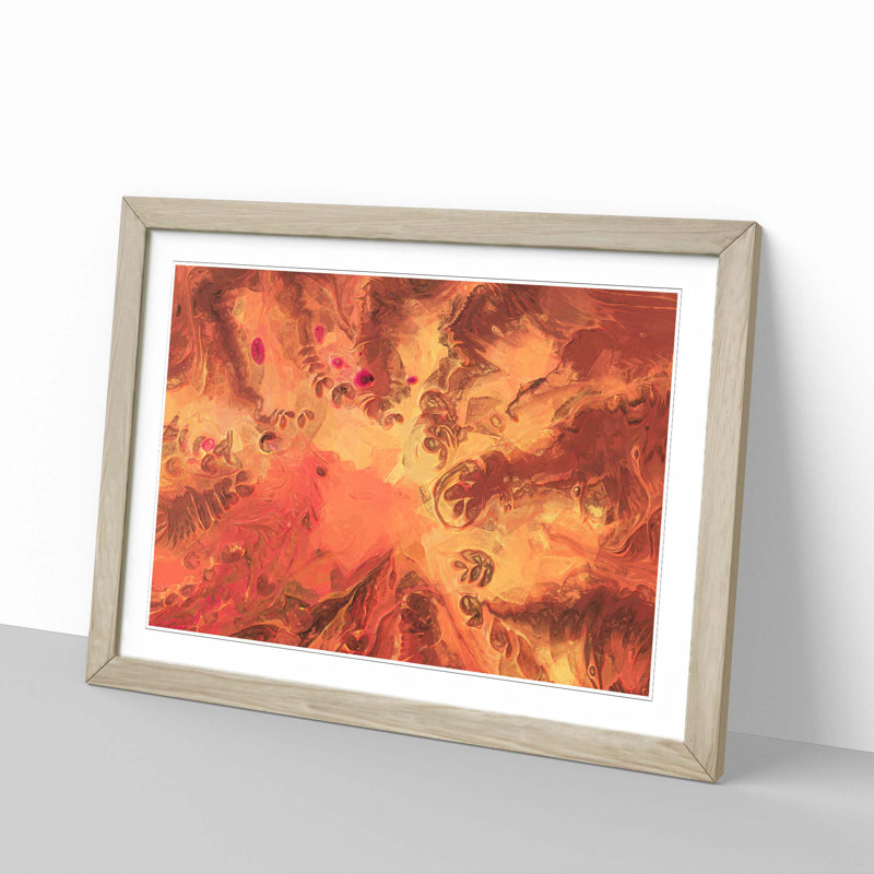 What in the World in Abstract - Picture Frame Graphic Art Print, Oak, 40cm H x 60cm W x 2cm D