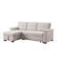 Canapé modulaire réversible en tissu tissé beige l 84,5 po Modern Canapé Lucca II-1781968161
