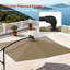 Parasol de terrasse 8,2 pi à DEL: Protection contre le soleil et la pluie avec éclairage ambiant-236663227