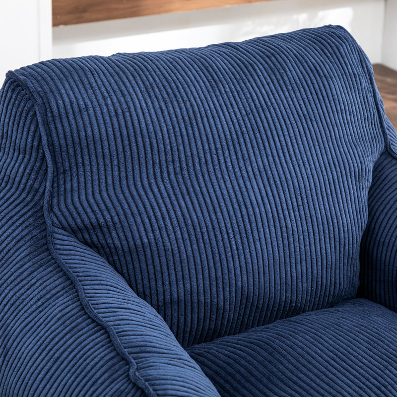 Fauteuil à billes spacieux, adultes et adolescents, conception ergonomique, rembourrage en mousse, bureau, sac en velours côtelé, mousse haute densité, chambre à coucher, chambre à coucher