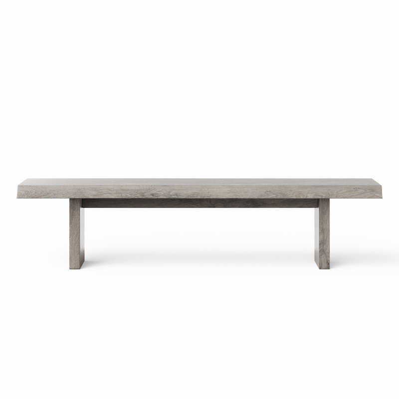 Colin Kentley Bench, 18" H x 102" W x 15" D, Sandblasted Gray