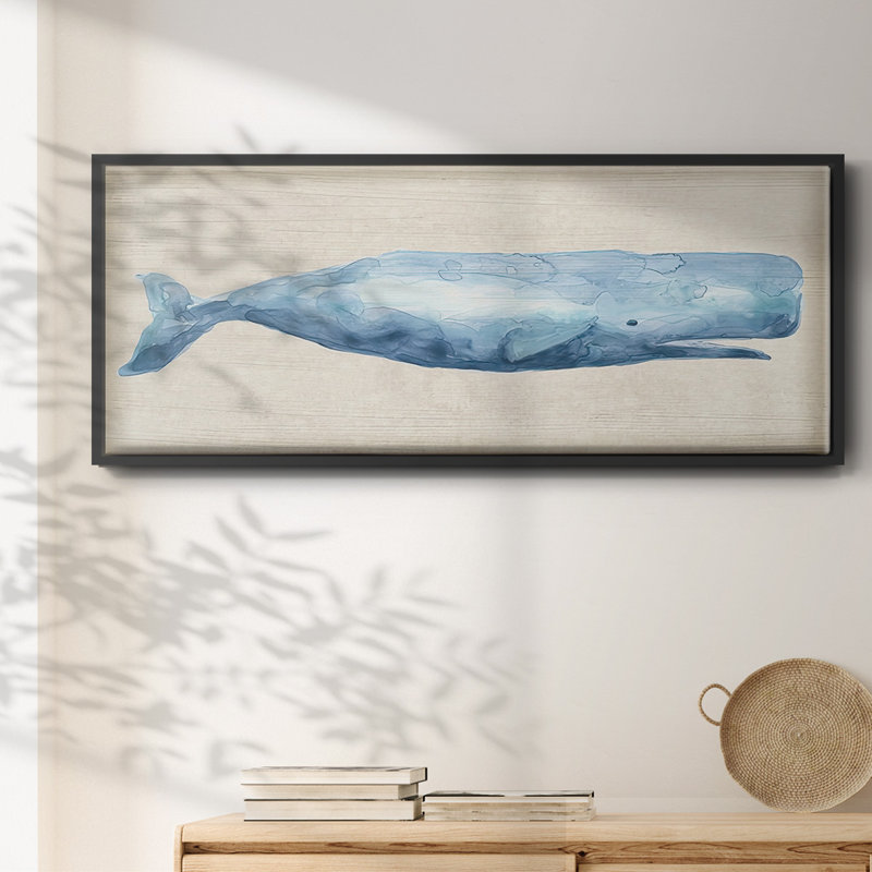Baleine rustique I - toile encadrée, H 20 po x l 50 po